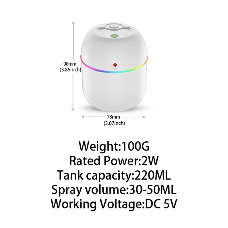 Umidificador e difusor portátil - 220ml